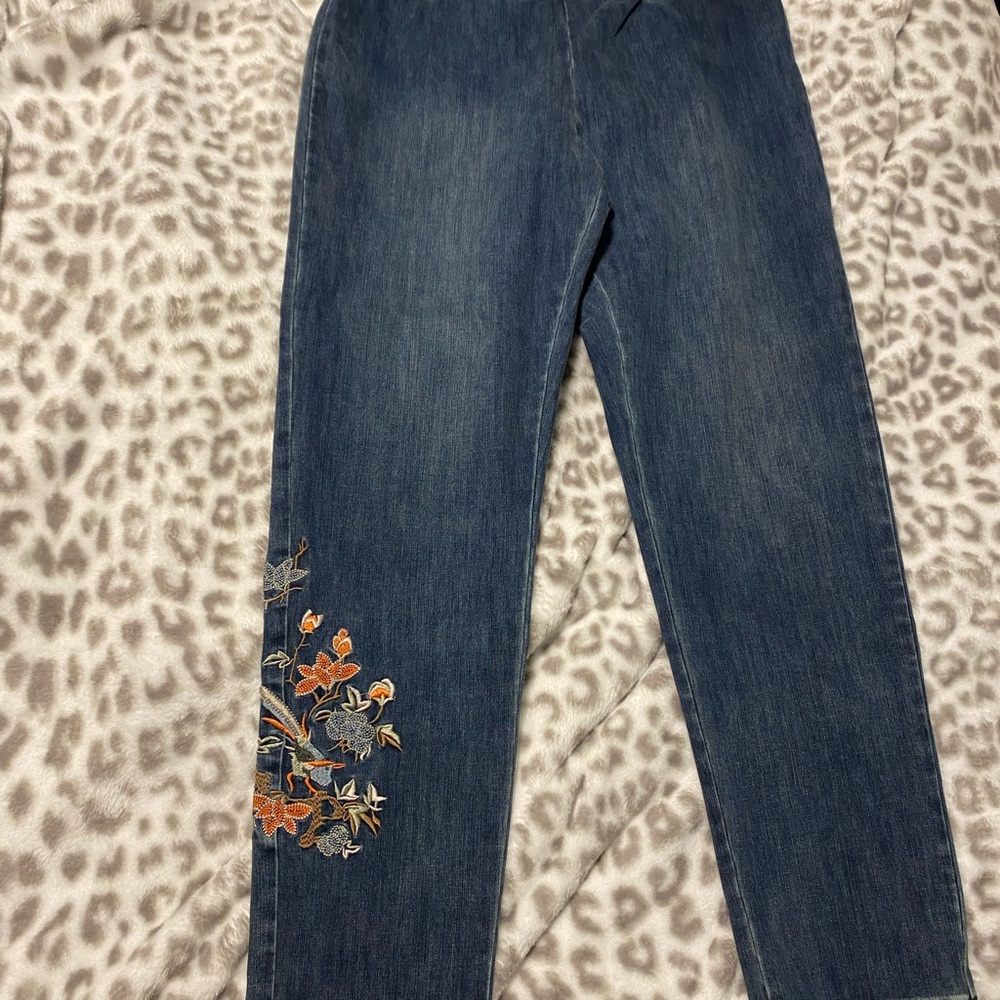 Soft surroundings metro/ full pull on jeans